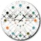 Designart 'Retro Geometrical Abstract Minimal Pattern Ix Mid-Century Modern Wall Clock